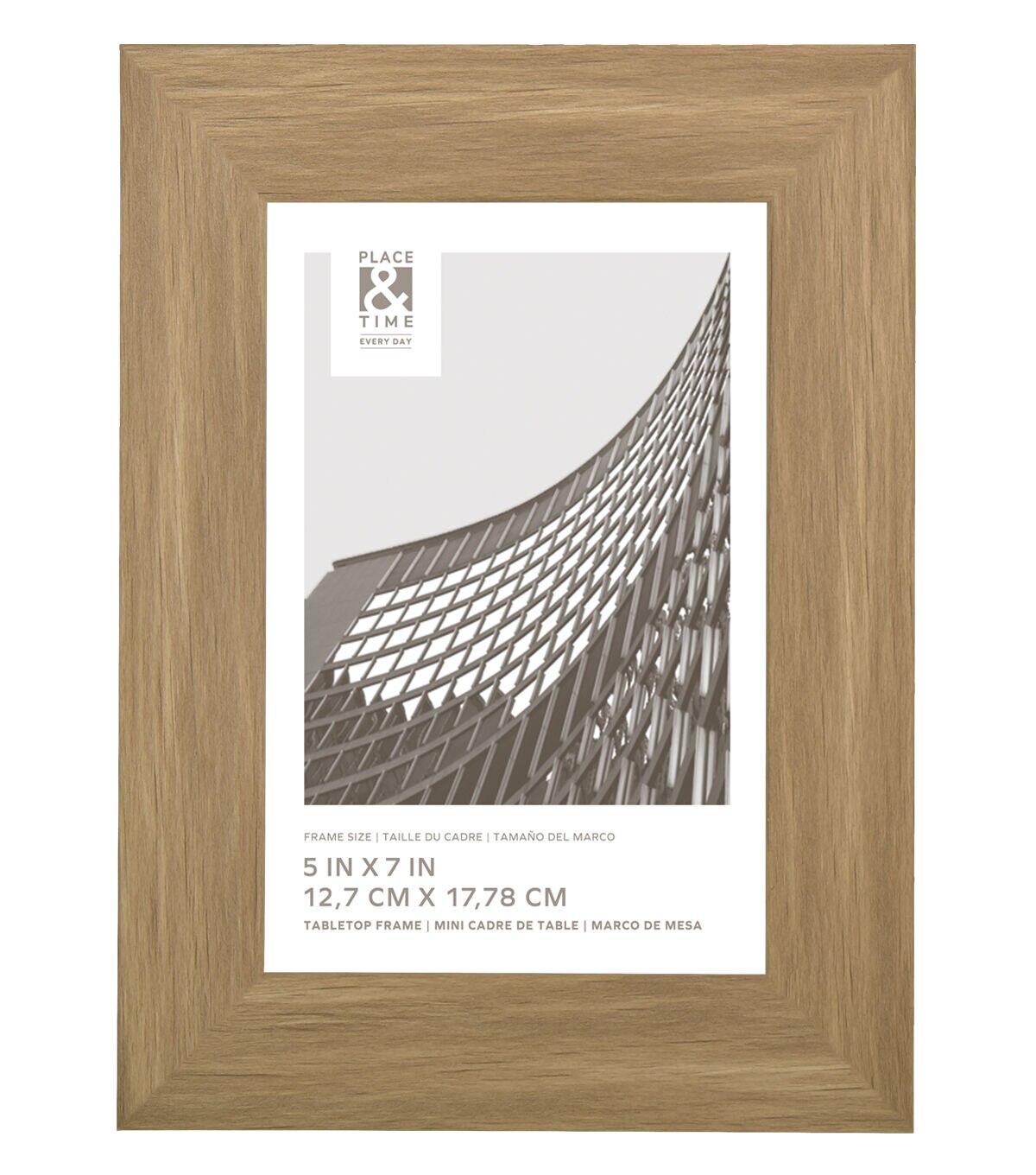 5 x 7 Light Brown Tabletop Picture Frame by Place & Time