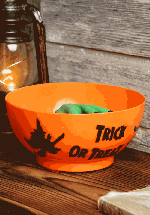 7.5-Inch Animated Monster Hand in Bowl Decoration