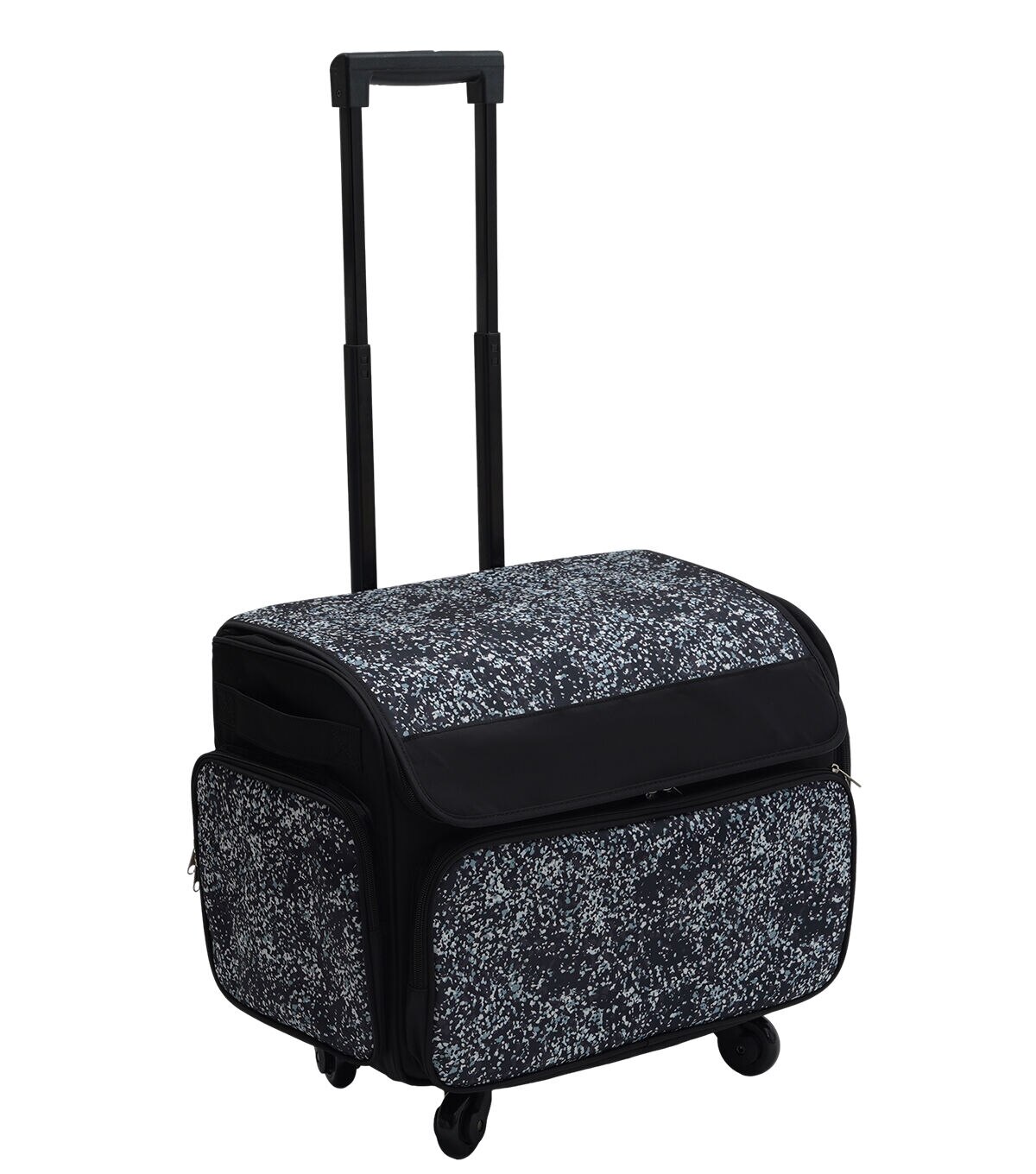 13 x 18 Black Dots Rolling Sewing Machine Storage Tote by Top Notch