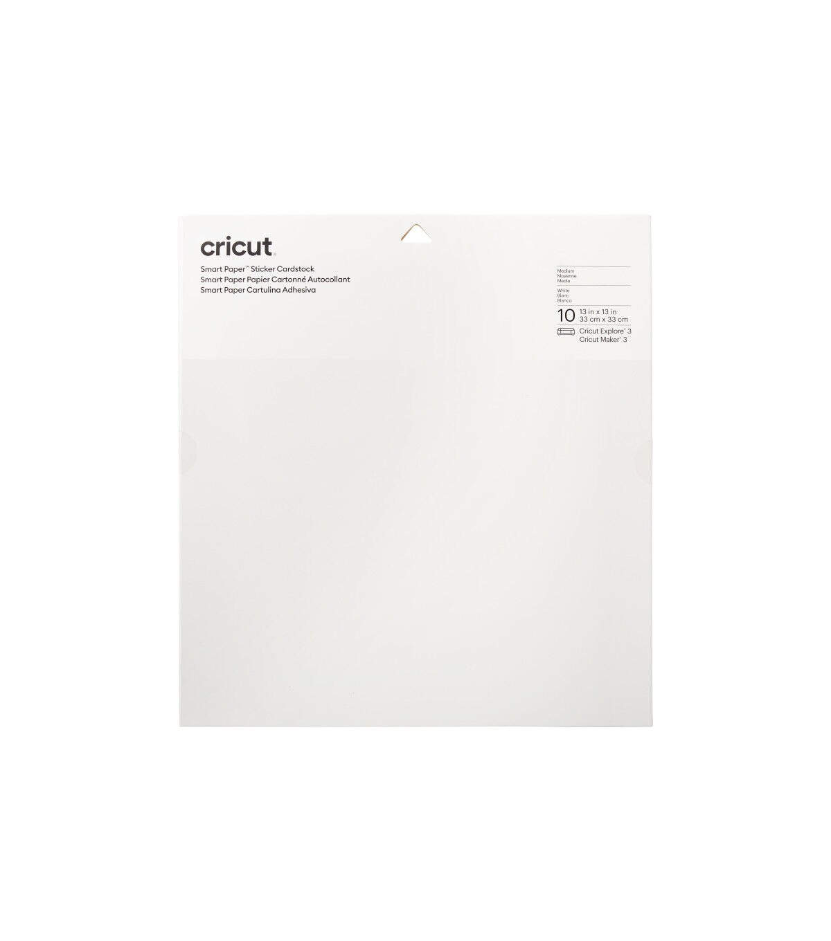 Cricut 13 x 13 White Smart Paper Sticker Cardstock Sheets 10ct