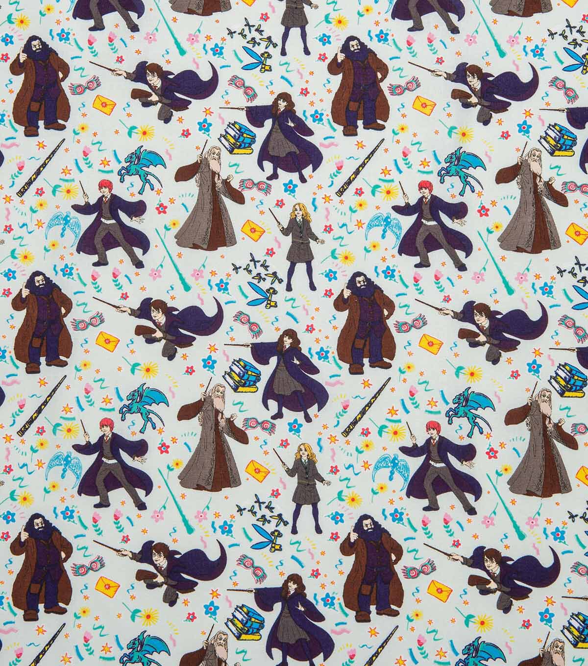 Harry Potter Magic Wand Toss Cotton Fabric