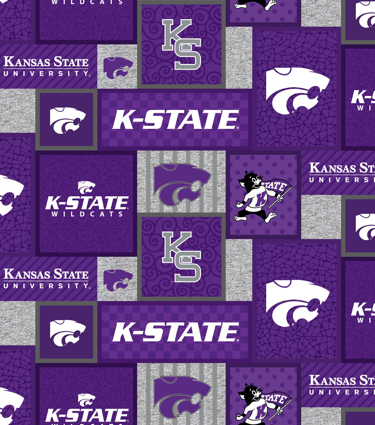 Kansas State University Fleece Fabric Patches