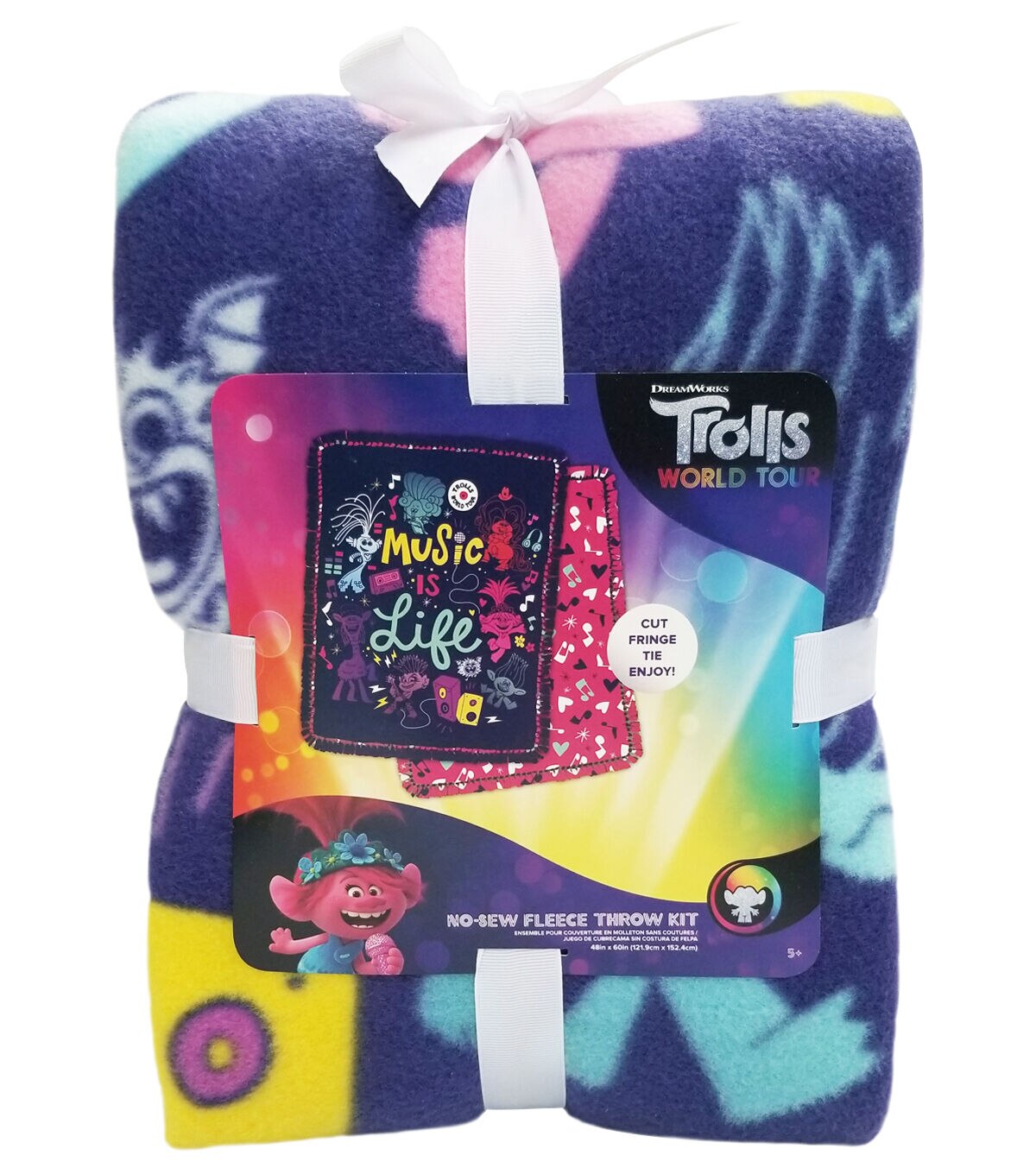 Trolls No Sew Fleece Throw 48 Music Is Life