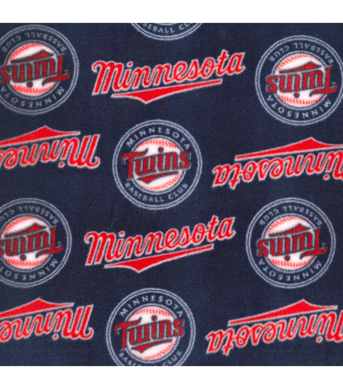 Fabric Traditions Minnesota Twins Fleece Fabric Tossed