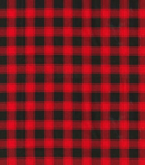 Red & Black Plaid Cotton Fabric by Keepsake Calico