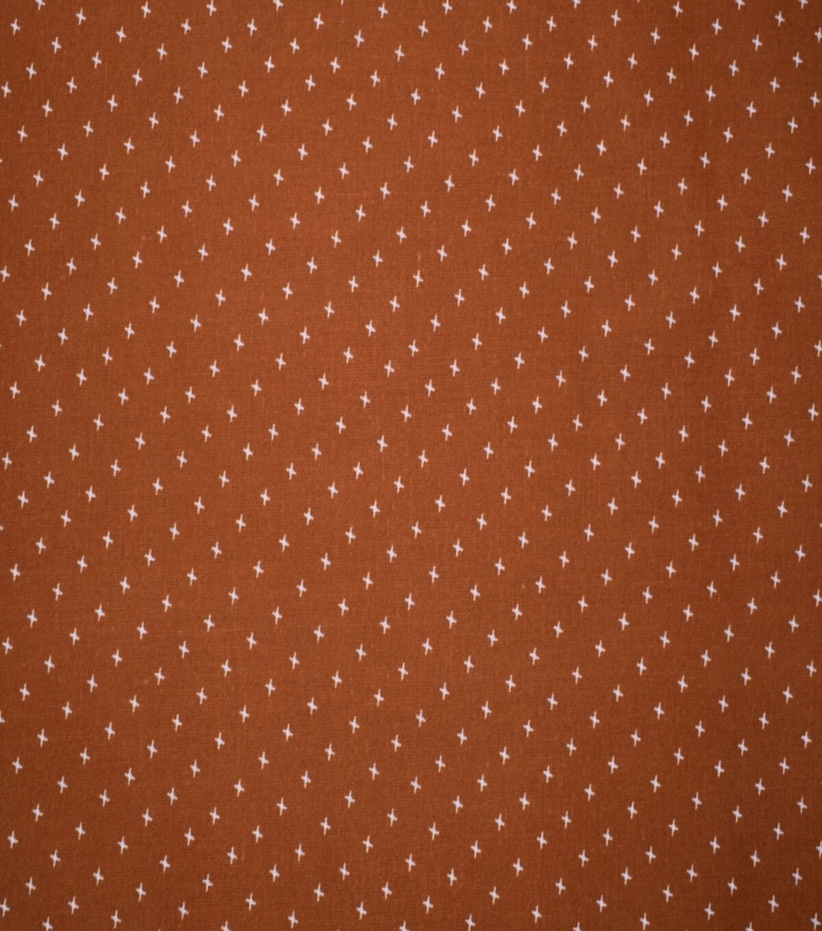 Orange Geometric Cotton Fabric