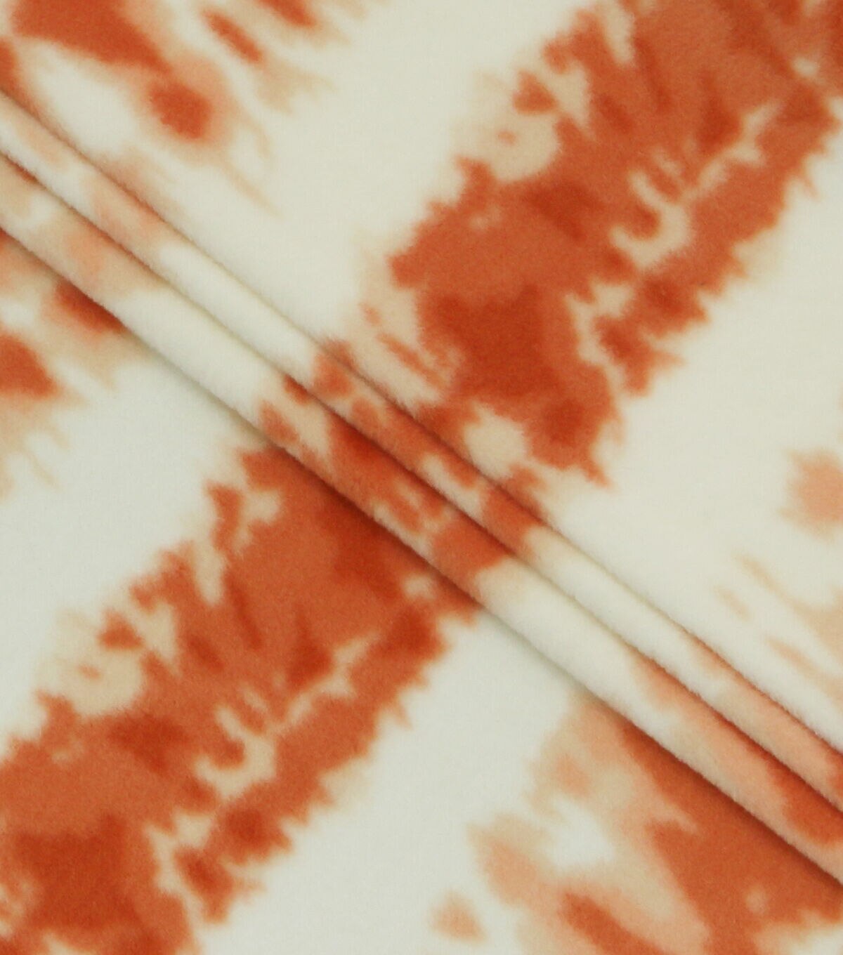 Orange Tie Dye Anti Pill Fleece Fabric