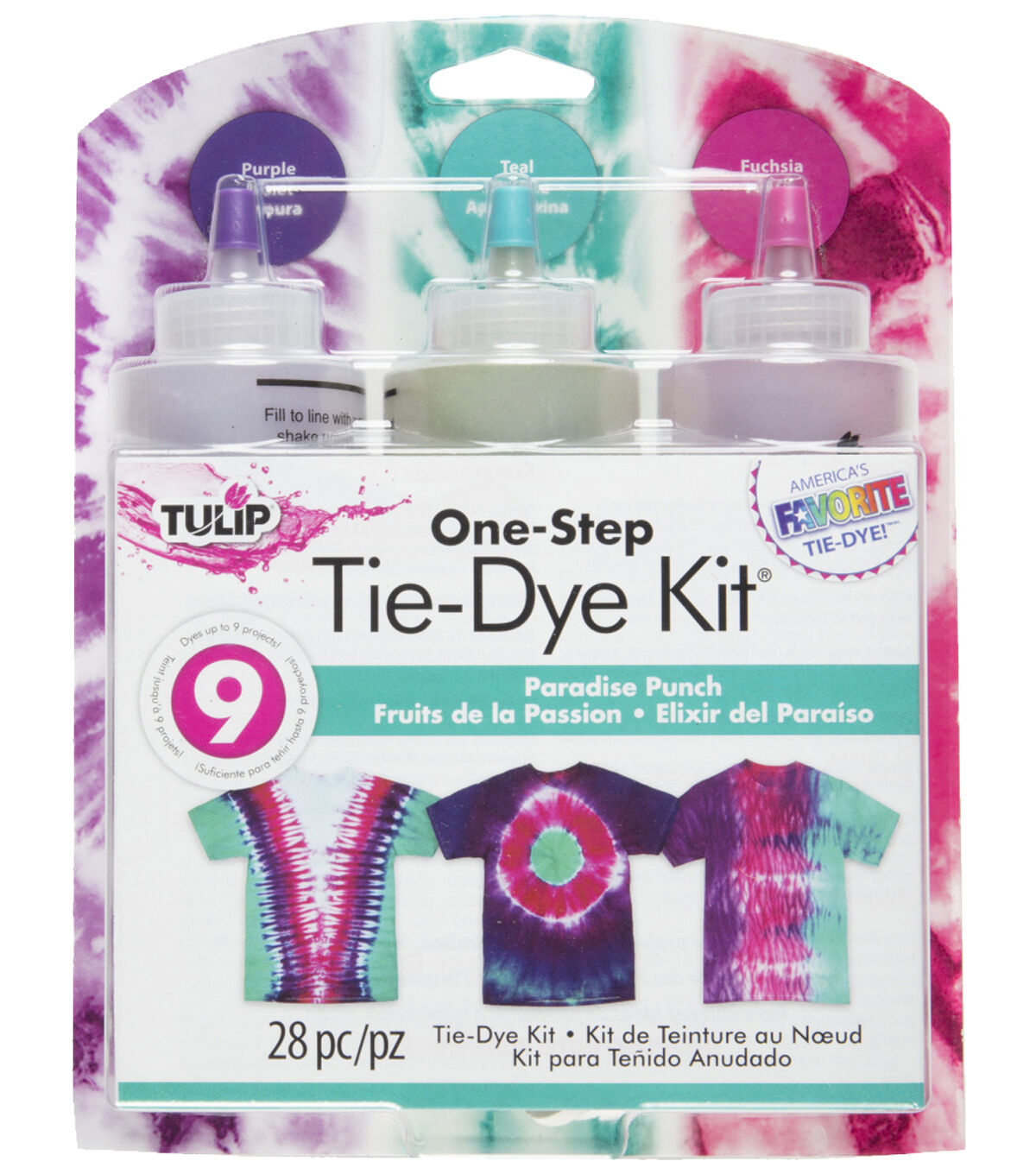 Tulip 28ct Paradise Punch One Step Fabric Tie Dye Kit