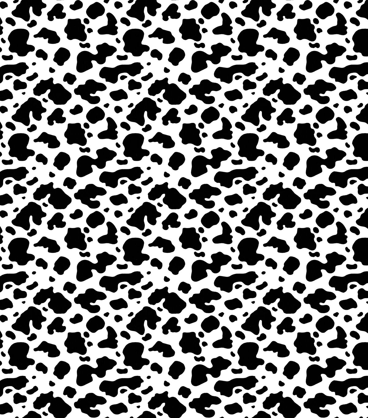 Cow Print Black White Super Snuggle Flannel Fabric