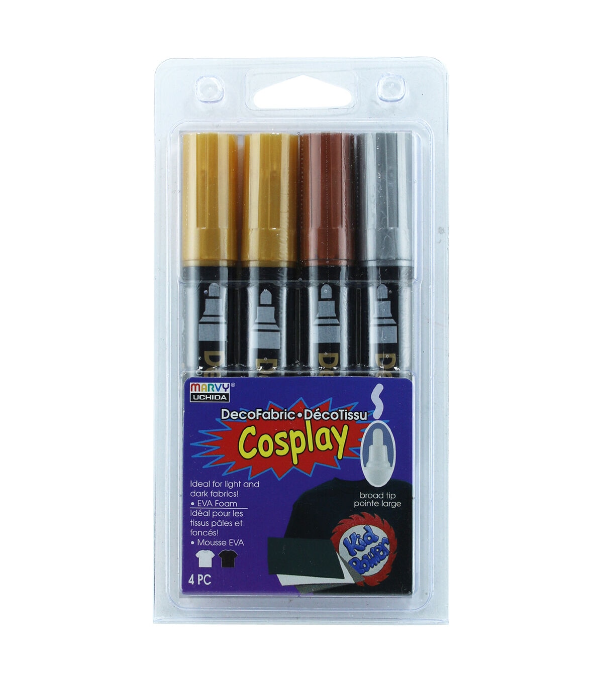 Marvy Uchida 4ct Metallic Cosplay Fabric Marker