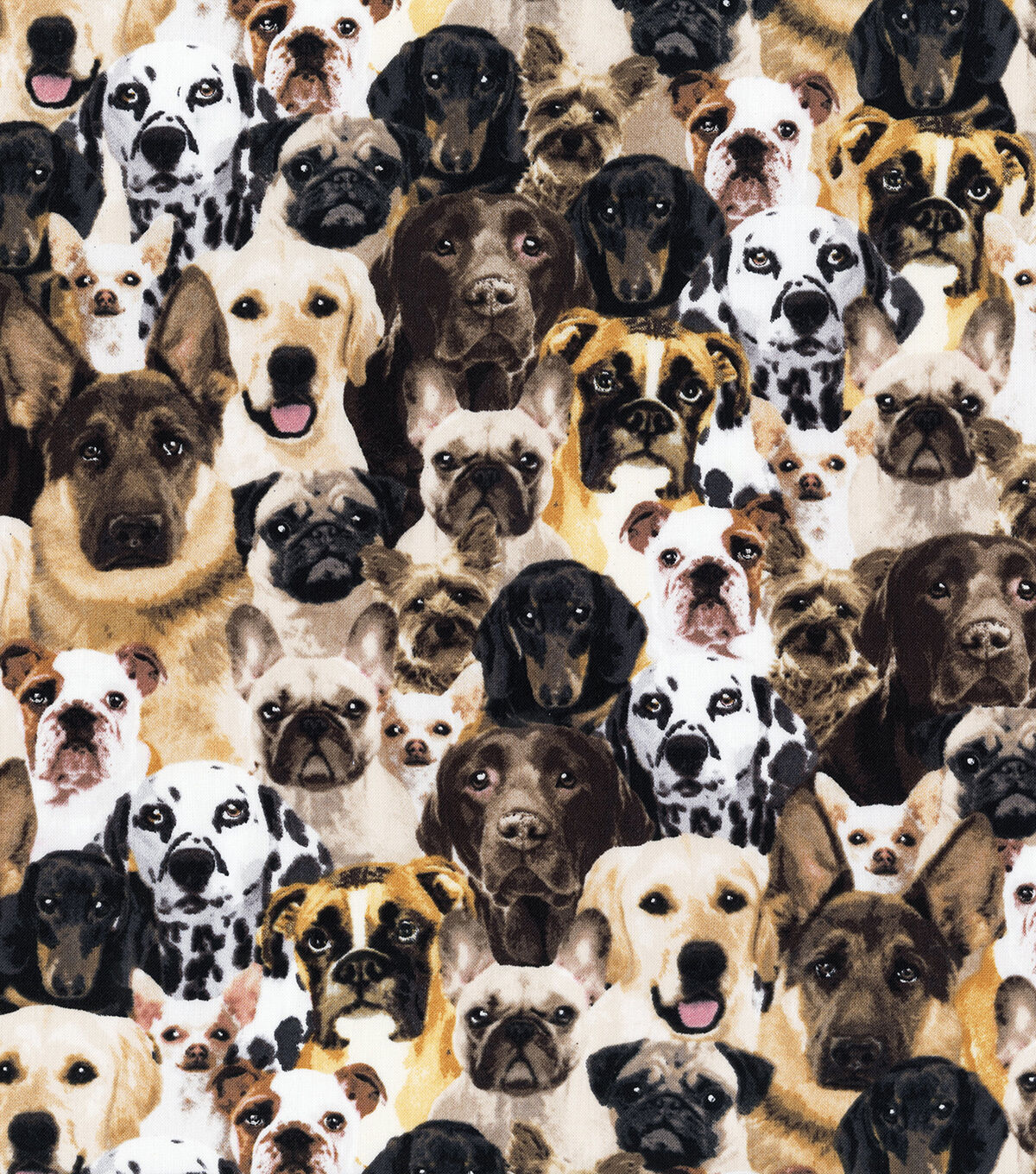 Hi Fashion Packed Dogs Novelty Cotton Fabric