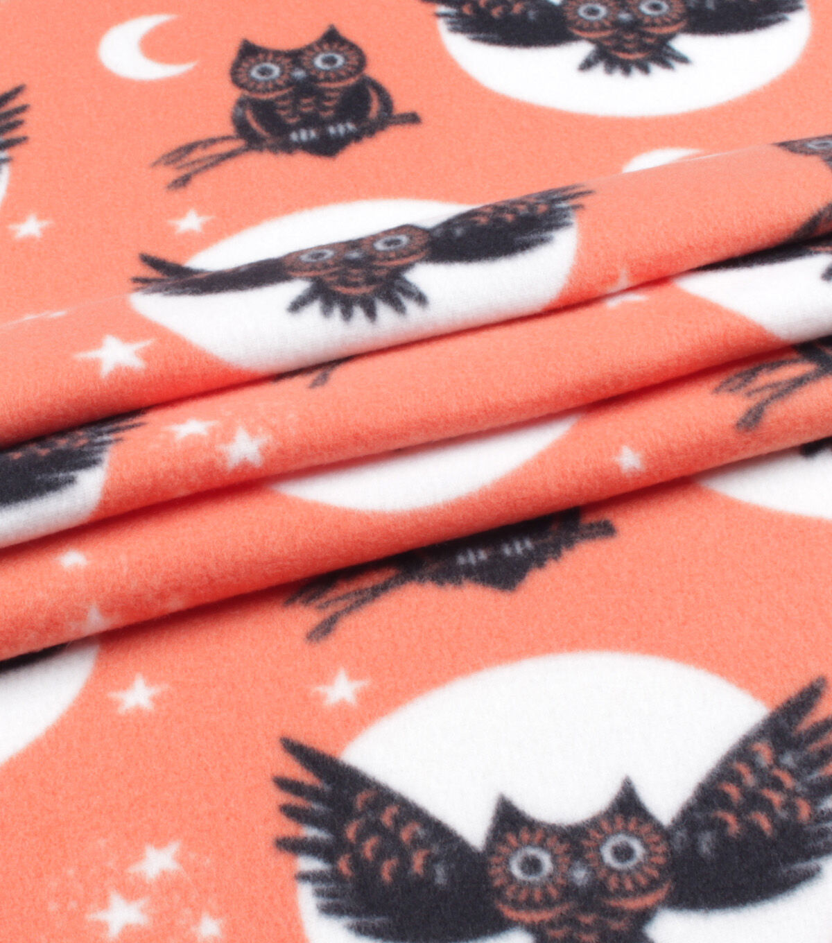 Blizzard Fleece Happy Haunting Owl Fabric