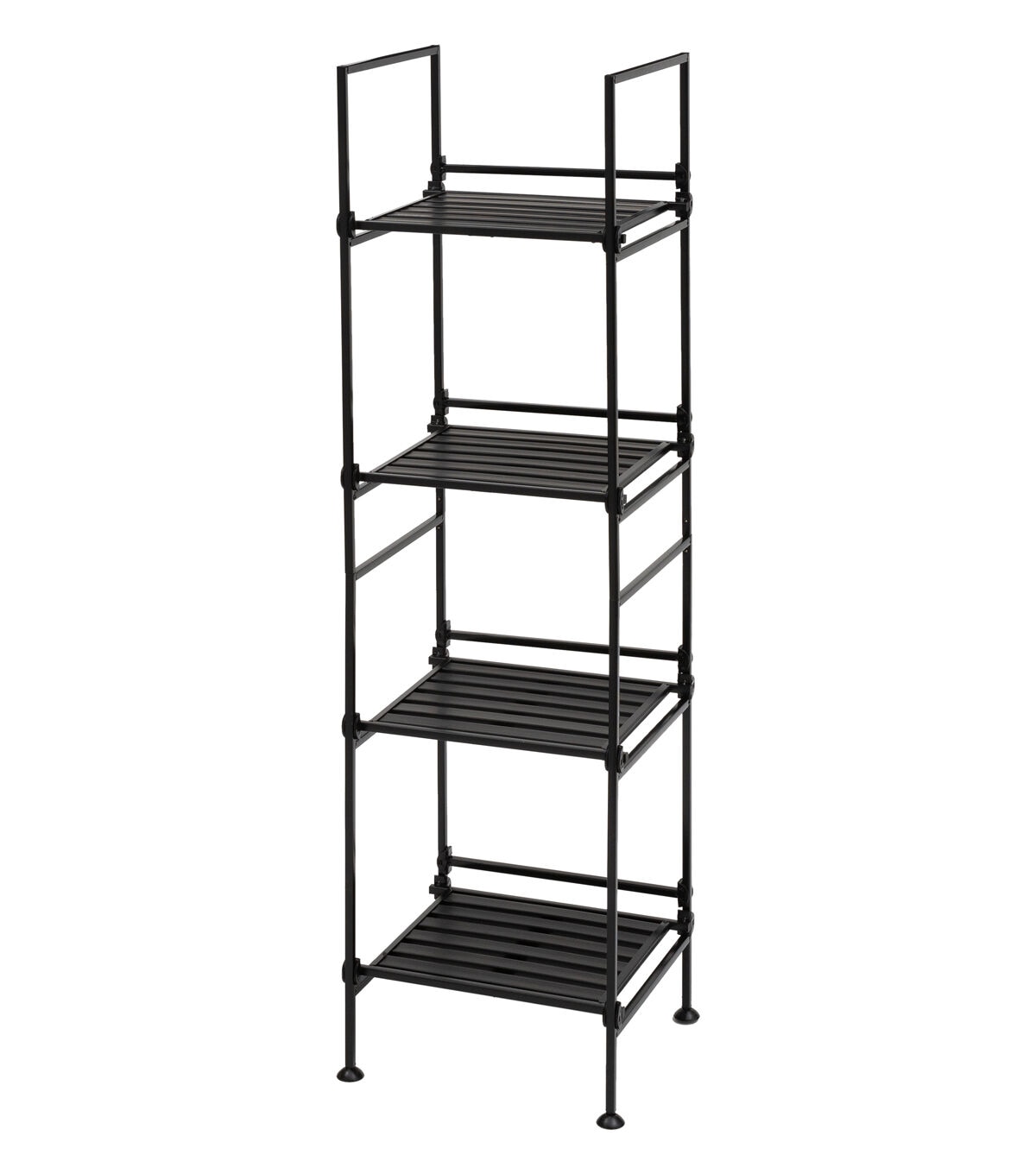 Organize It All 45 Black 4 Tier Square Shelving Tower