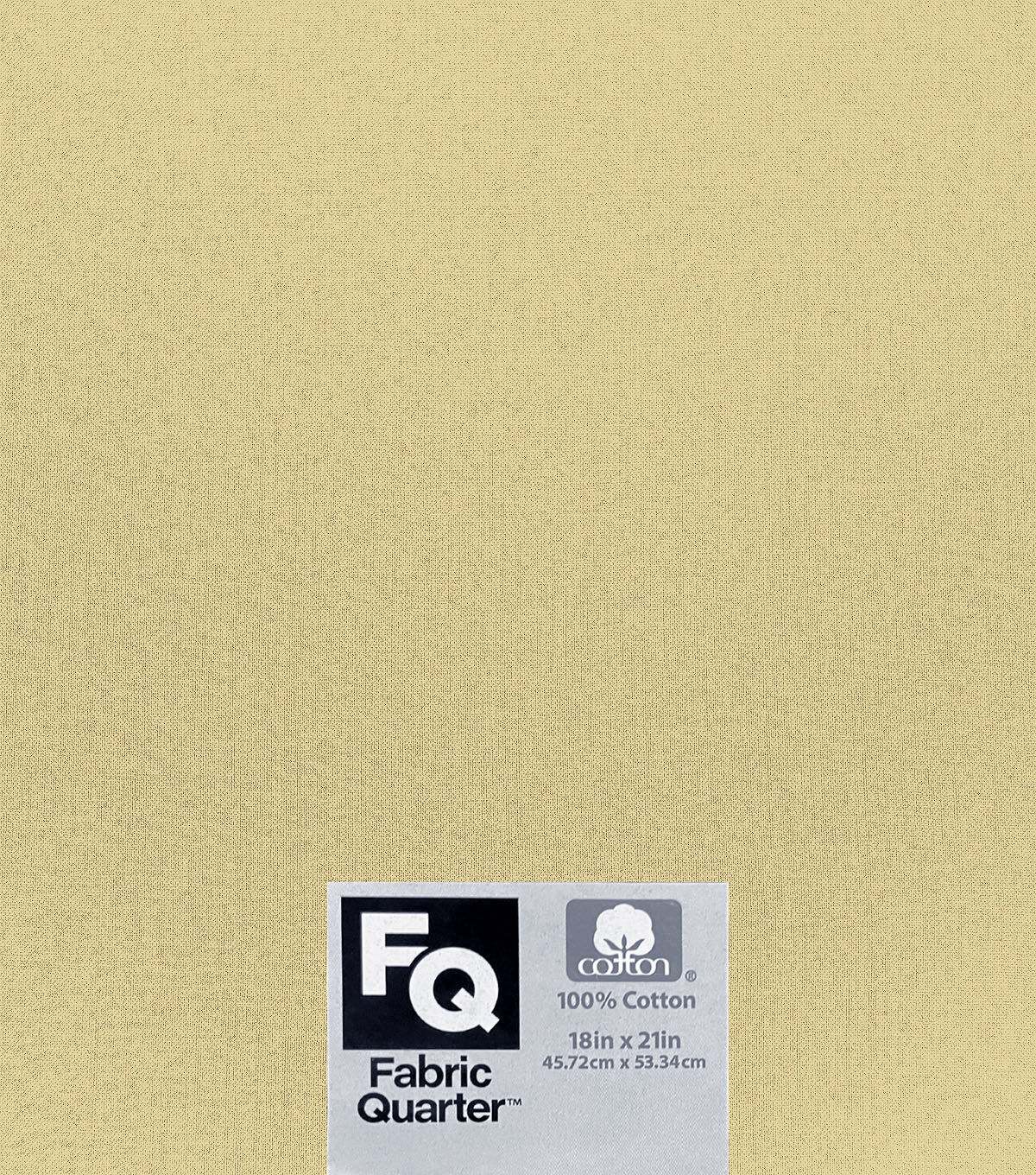 Light Yellow 1 Piece Cotton Fabric Quarter