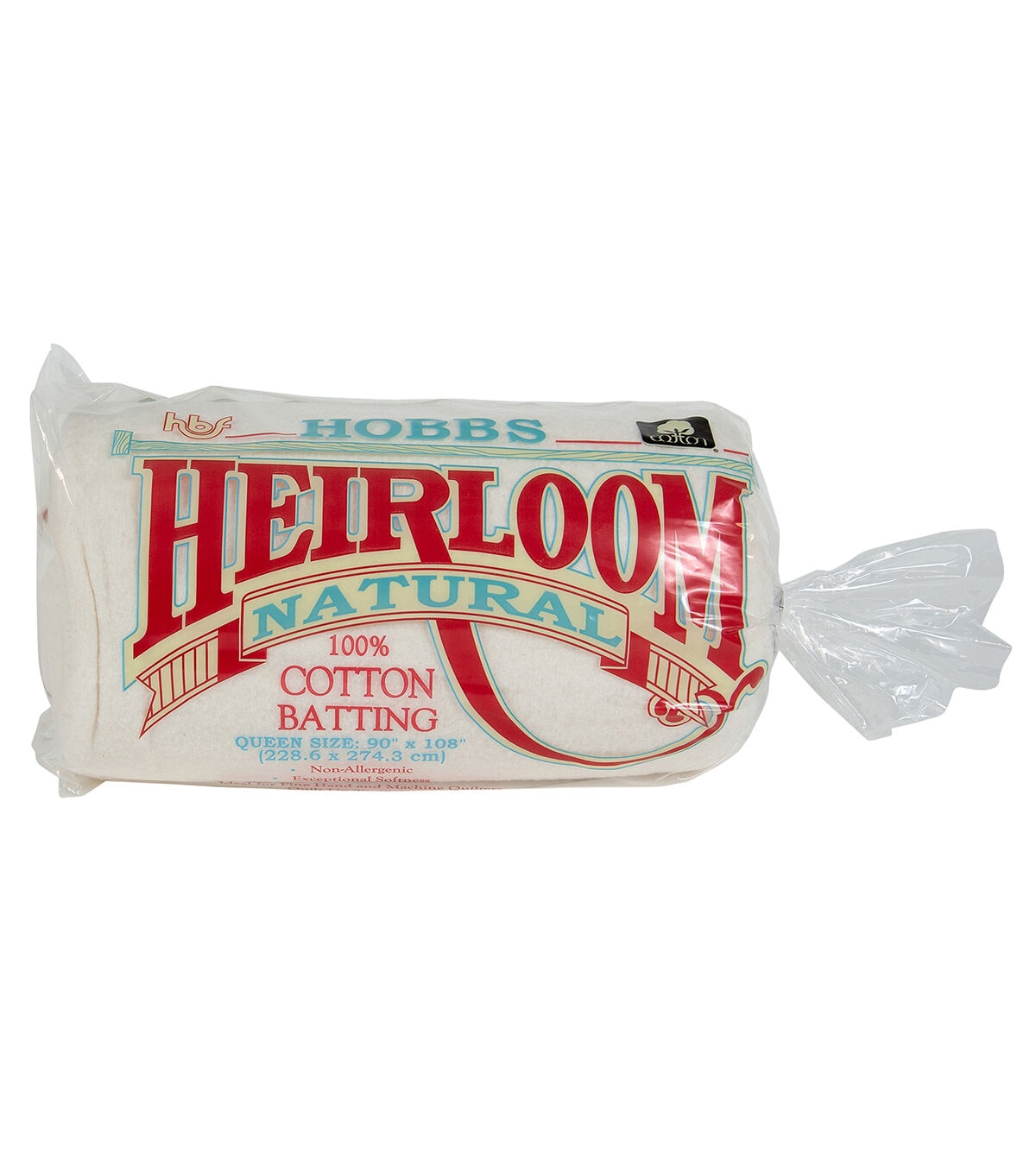 Hobbs Heirloom 100% Natural Cotton Batting- Queen