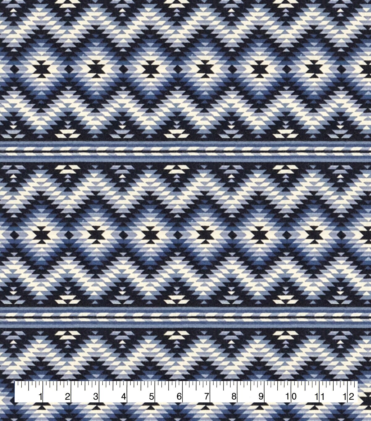 Blue Aztec Super Snuggle Flannel Fabric