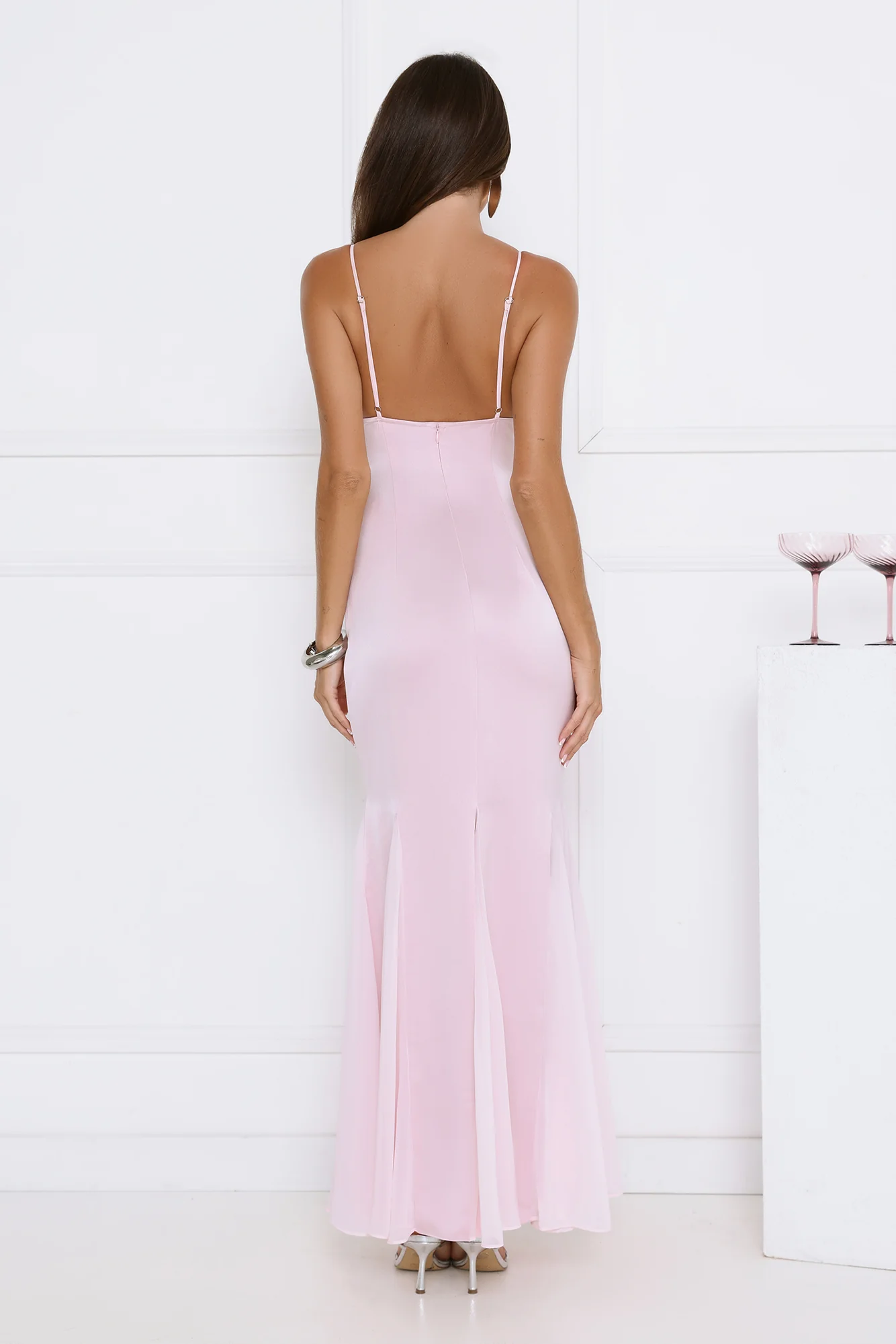 Flirty Petal Pop Maxi Dress Pink