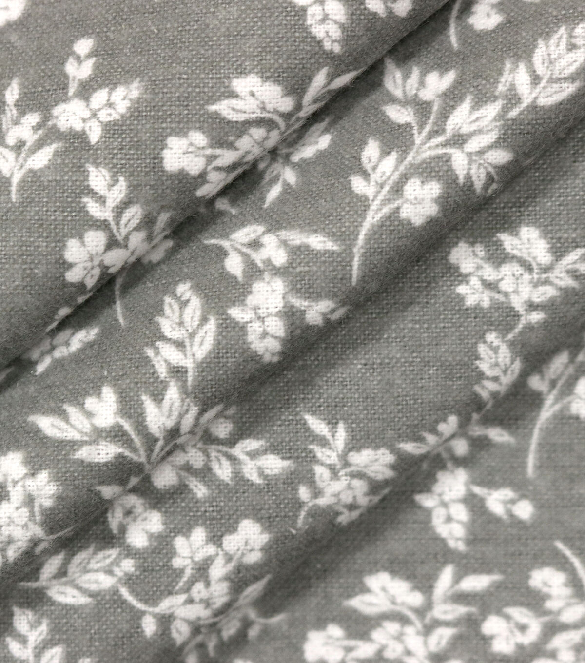 Floral Gray 108 Wide Flannel Fabric