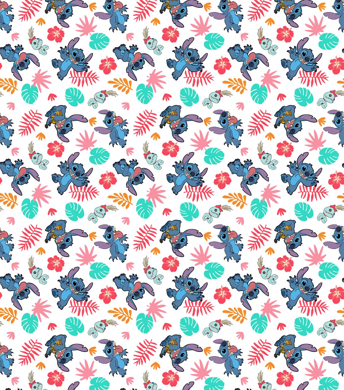 Stitch And Scrump Fun Disney Cotton Fabric