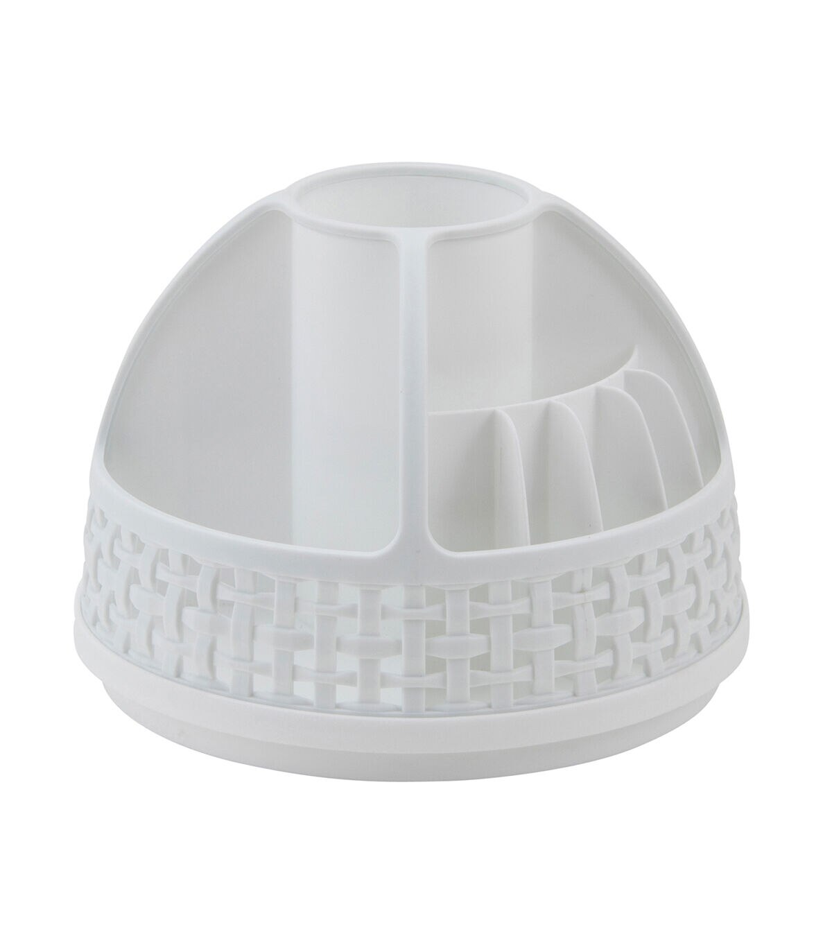 7 x 5 White Weave Rotating Desktop Organizer