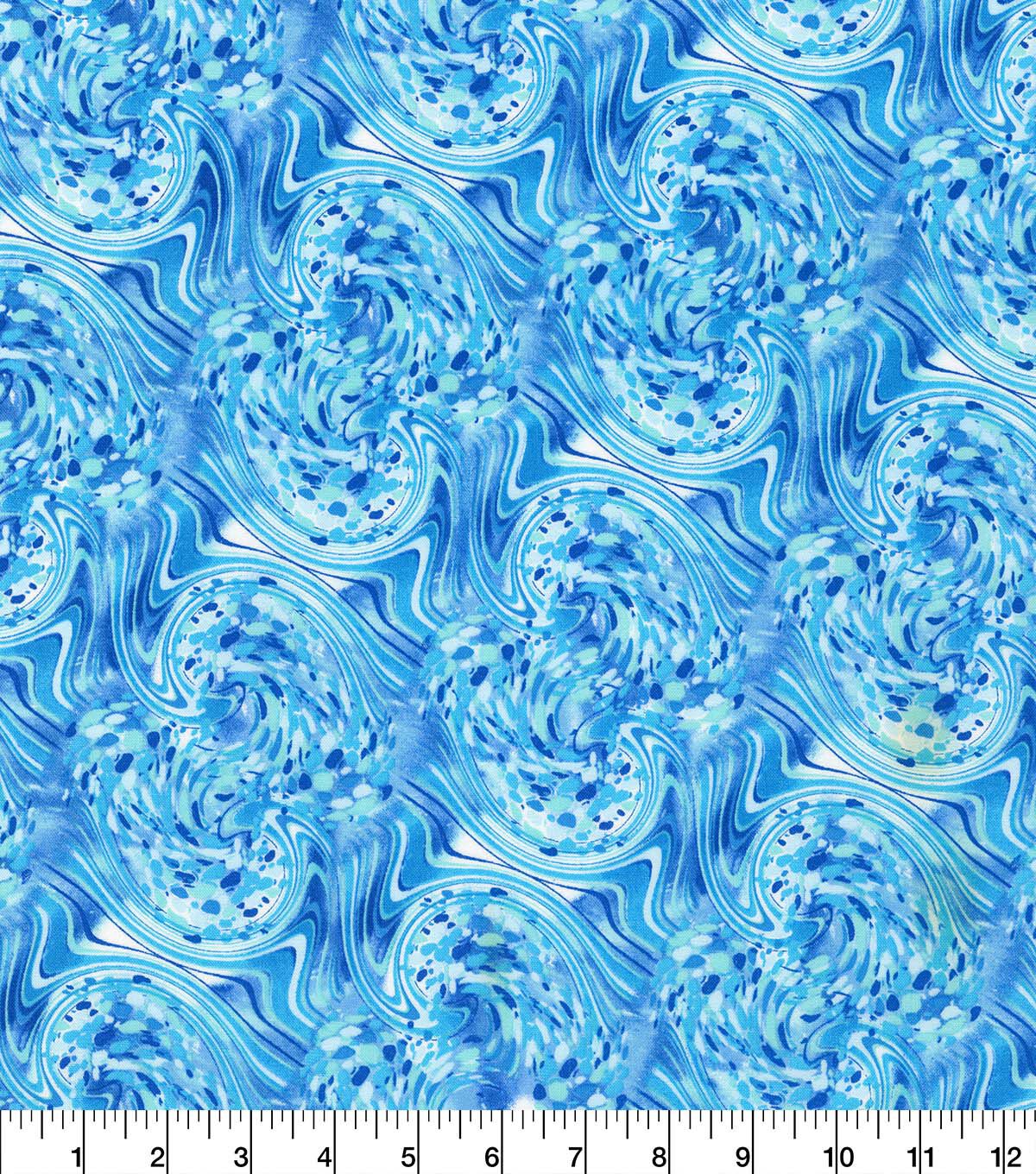 Robert Kaufman Blue Glassworks Cotton Fabric by Keepsake Calico