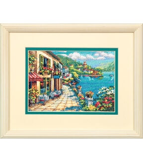 Dimensions 7 x 5 Overlook Cafe Counted Cross Stitch Kit