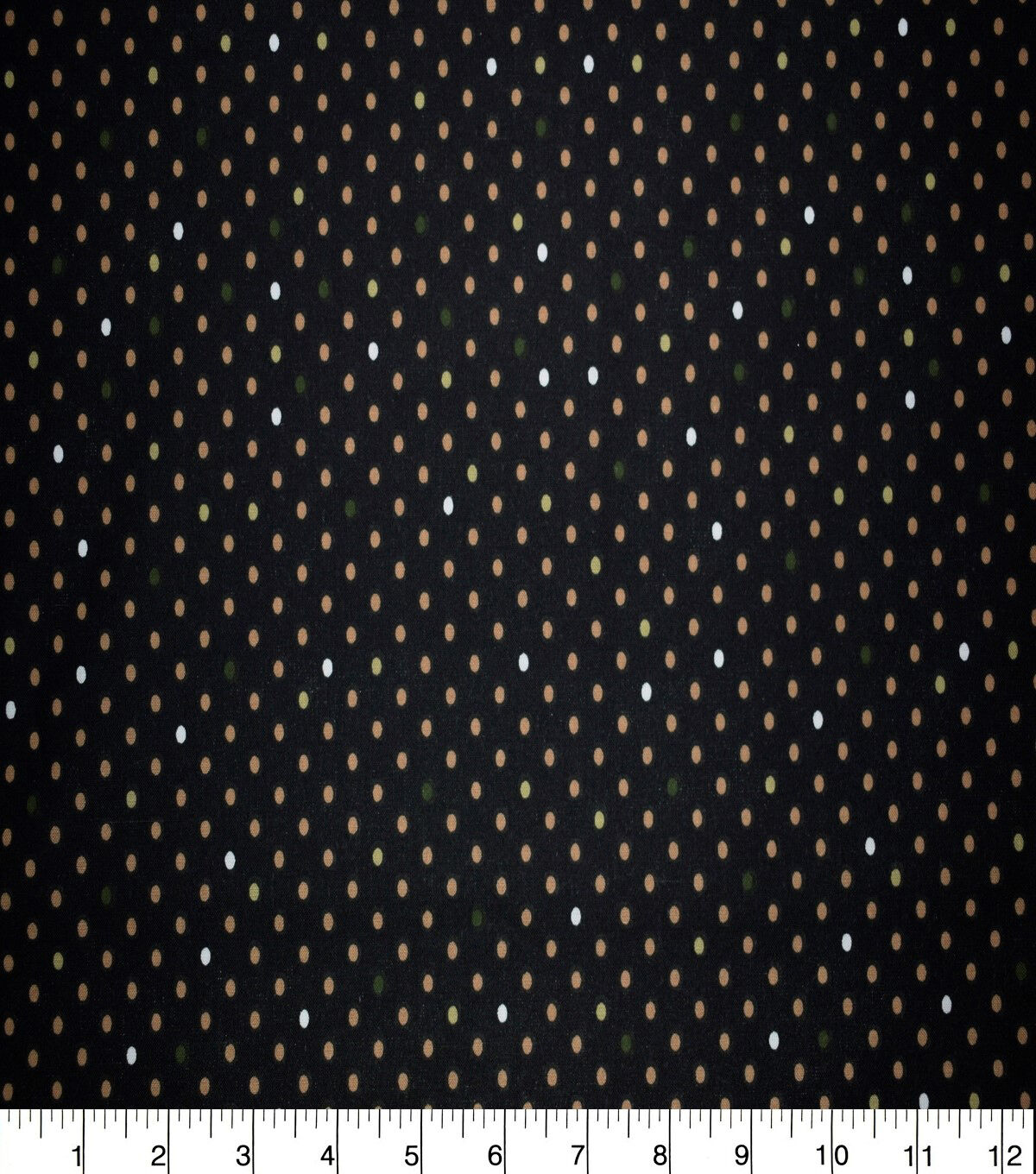 Dots on Black Quilt Cotton Fabric by Quilter's Showcase
