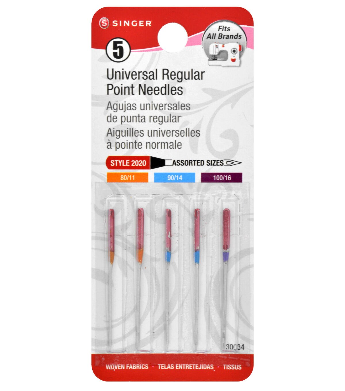 SINGER Universal Regular Point Needles 5ct