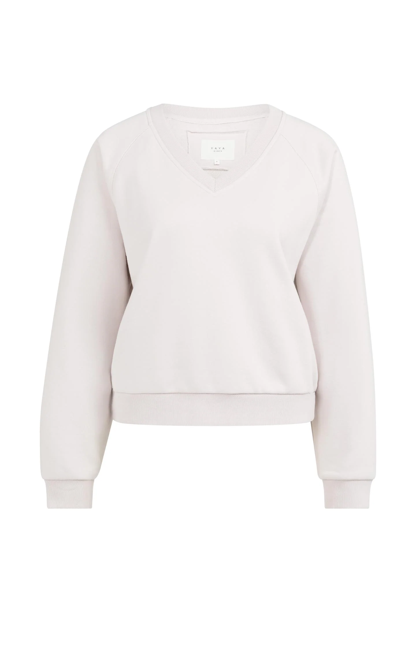 Sweater with V-neck and ribbed trims