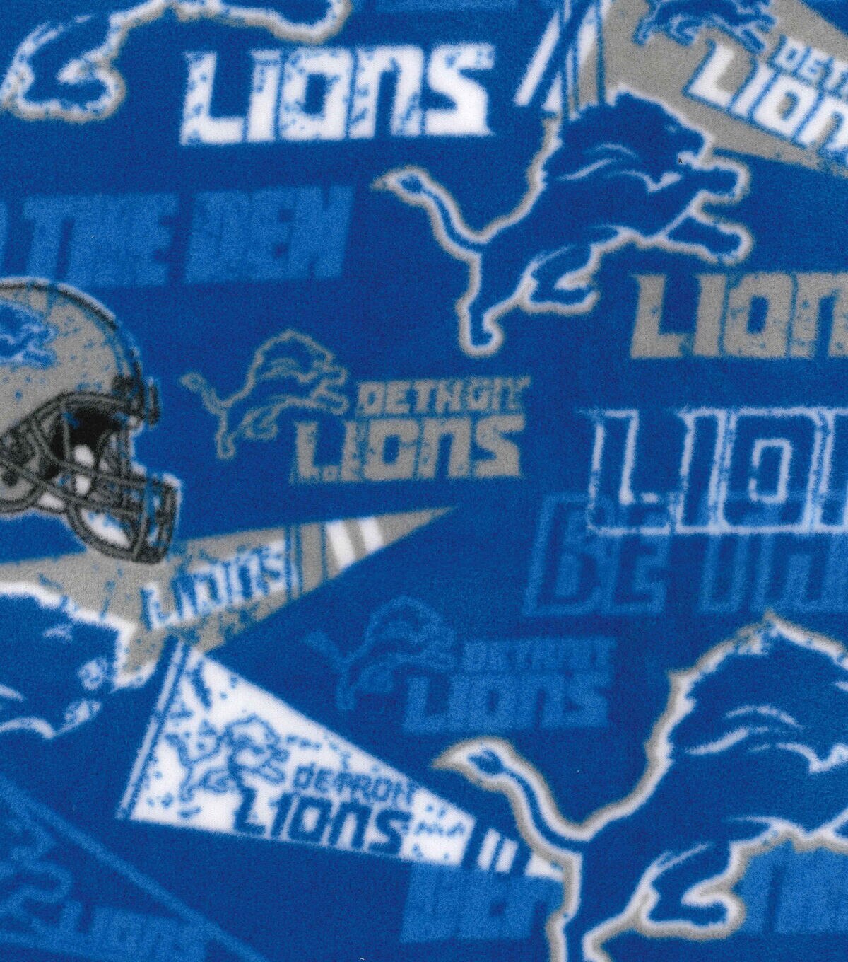 Fabric Traditions Detroit Lions Fleece Fabric Retro