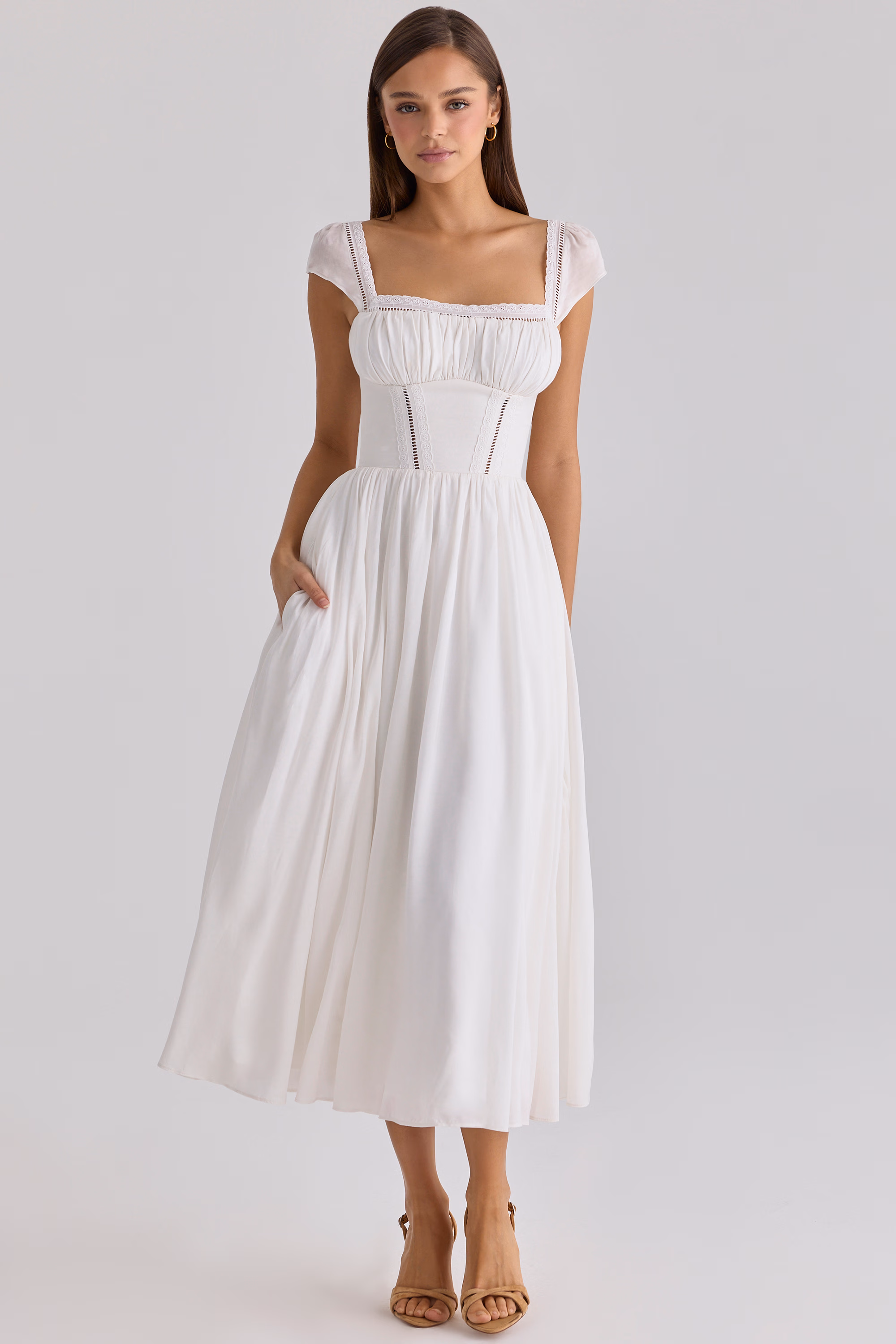 white voile + broderie anglais maxi dress
