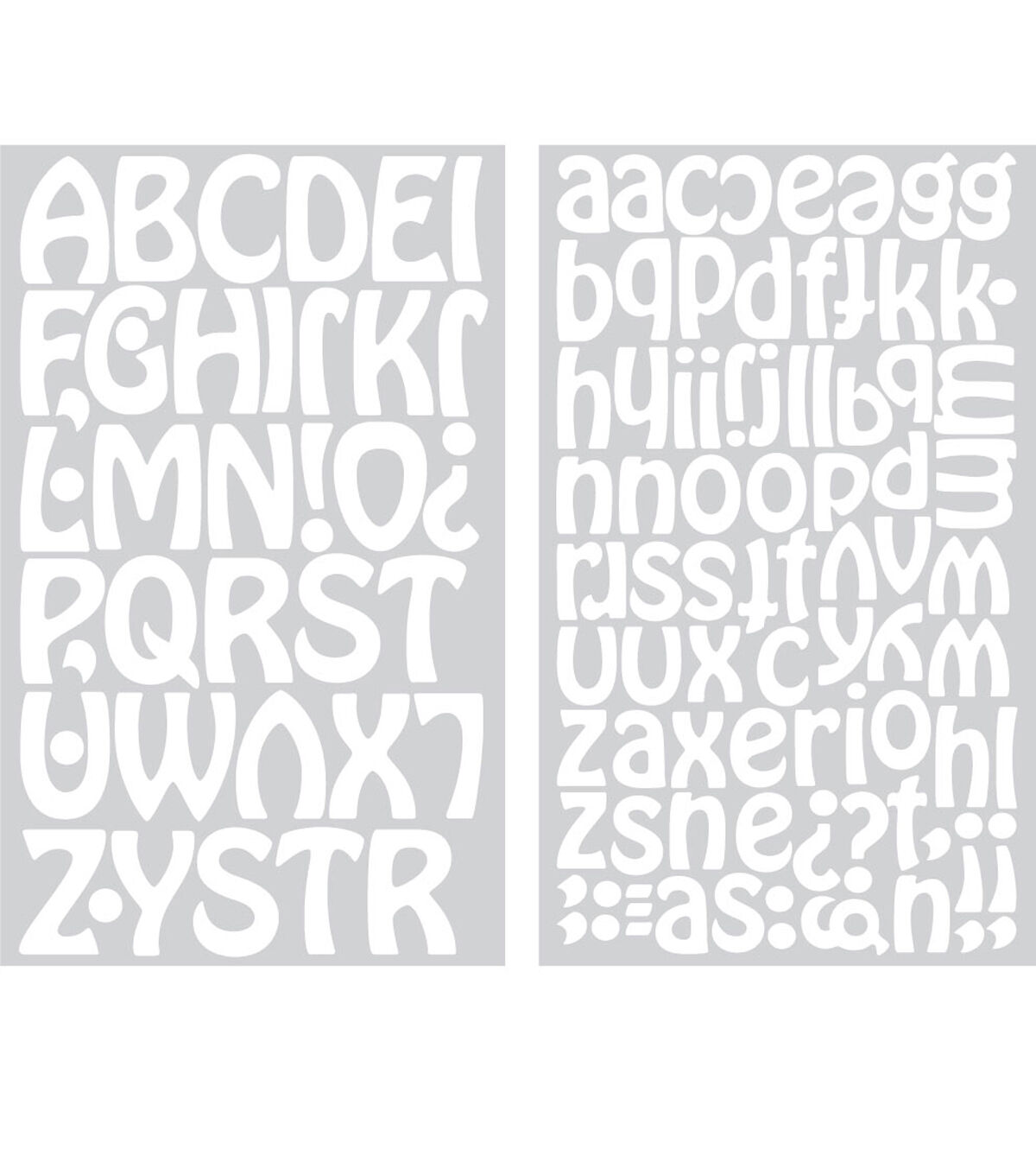 SEI 1.5 White Cool Iron On Art Flocked Transfer Letters 126ct