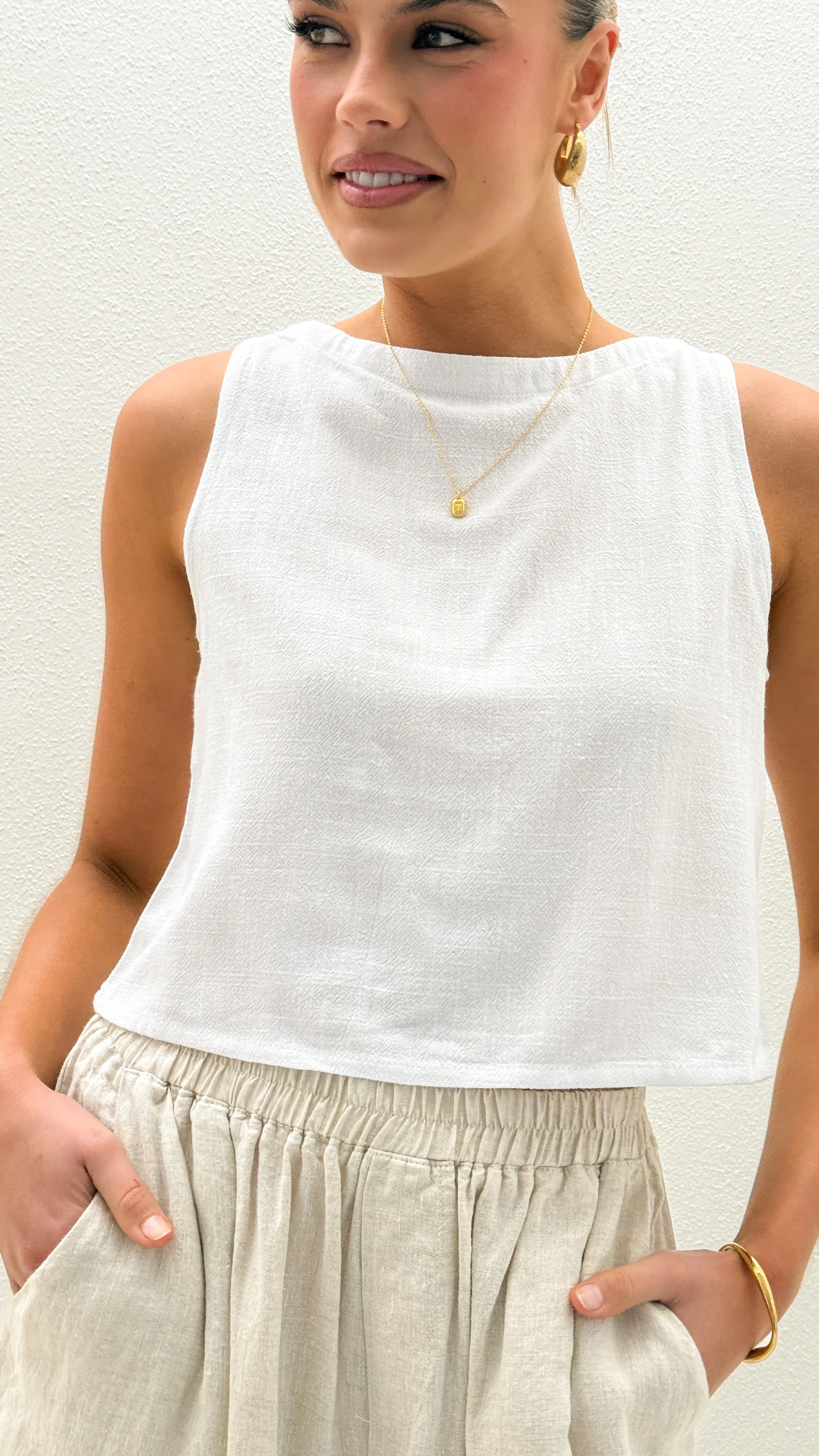 Persephone Crop Top - White