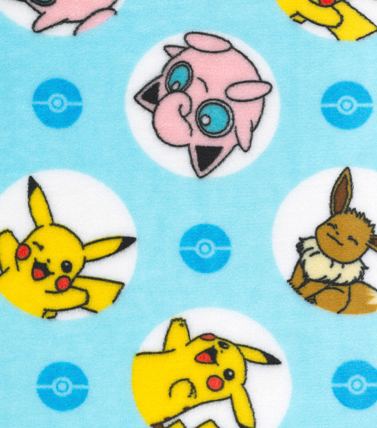 Pokemon & Friends Micro Velvet Fleece Fabric