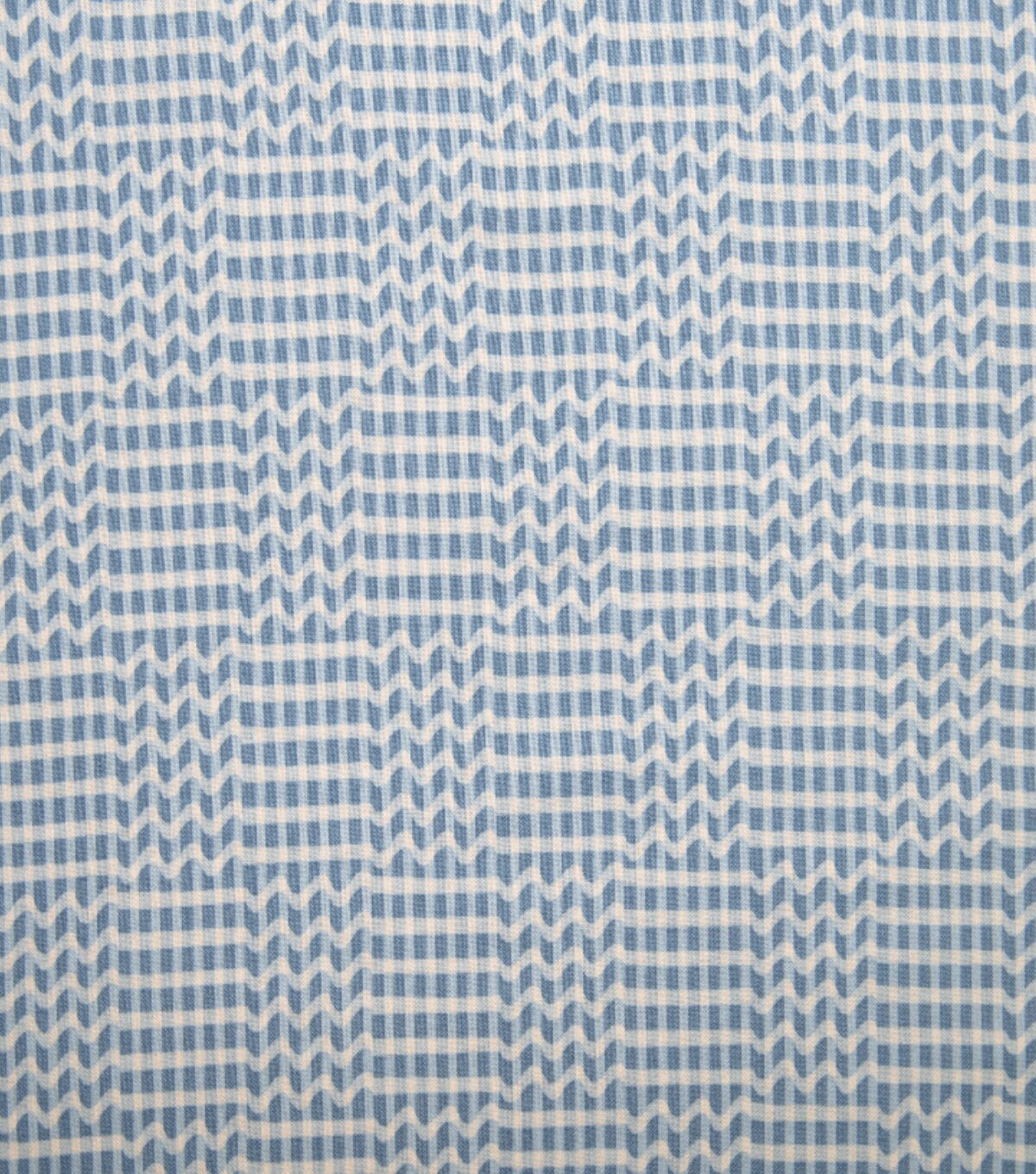 Blue Wavy Checks Quilt Cotton Fabric by Keepsake Calico