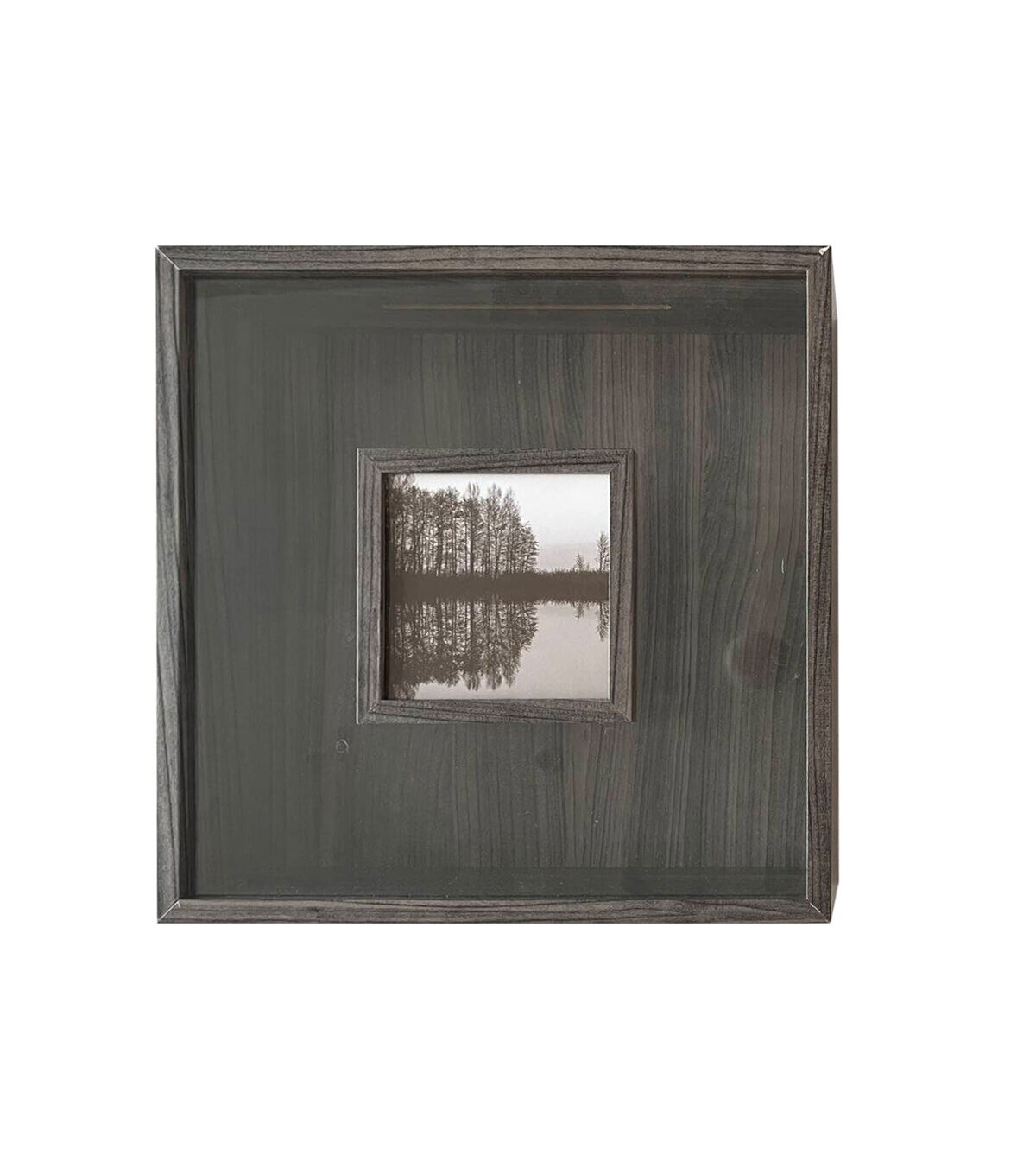 13 x 13 Dark Gray 5 x 5 Wood Card Box by Place & Time