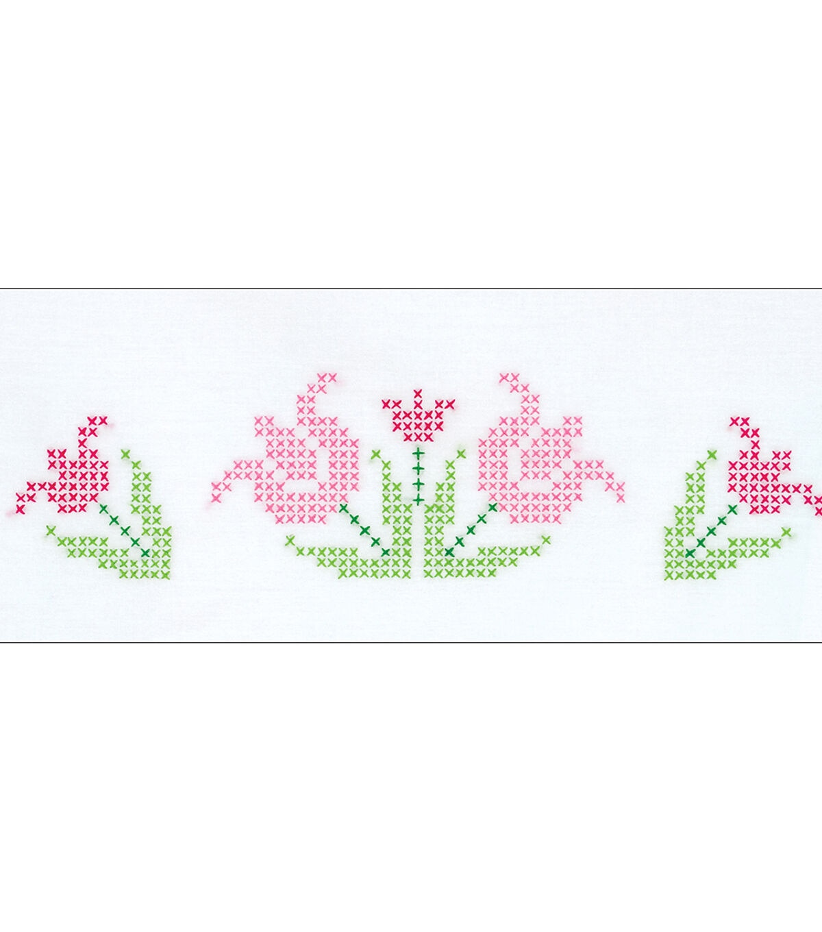 Jack Dempsey 30 x 20 XX Tulips Stamped Perle Edge Pillowcases 2pk