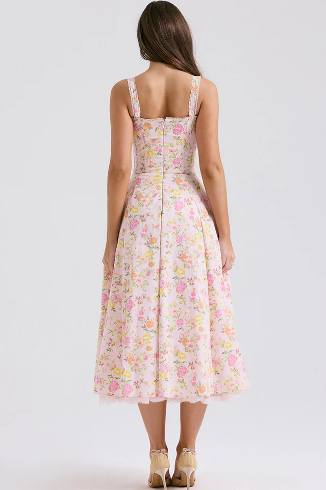 Rosalee Print Cotton Sundress