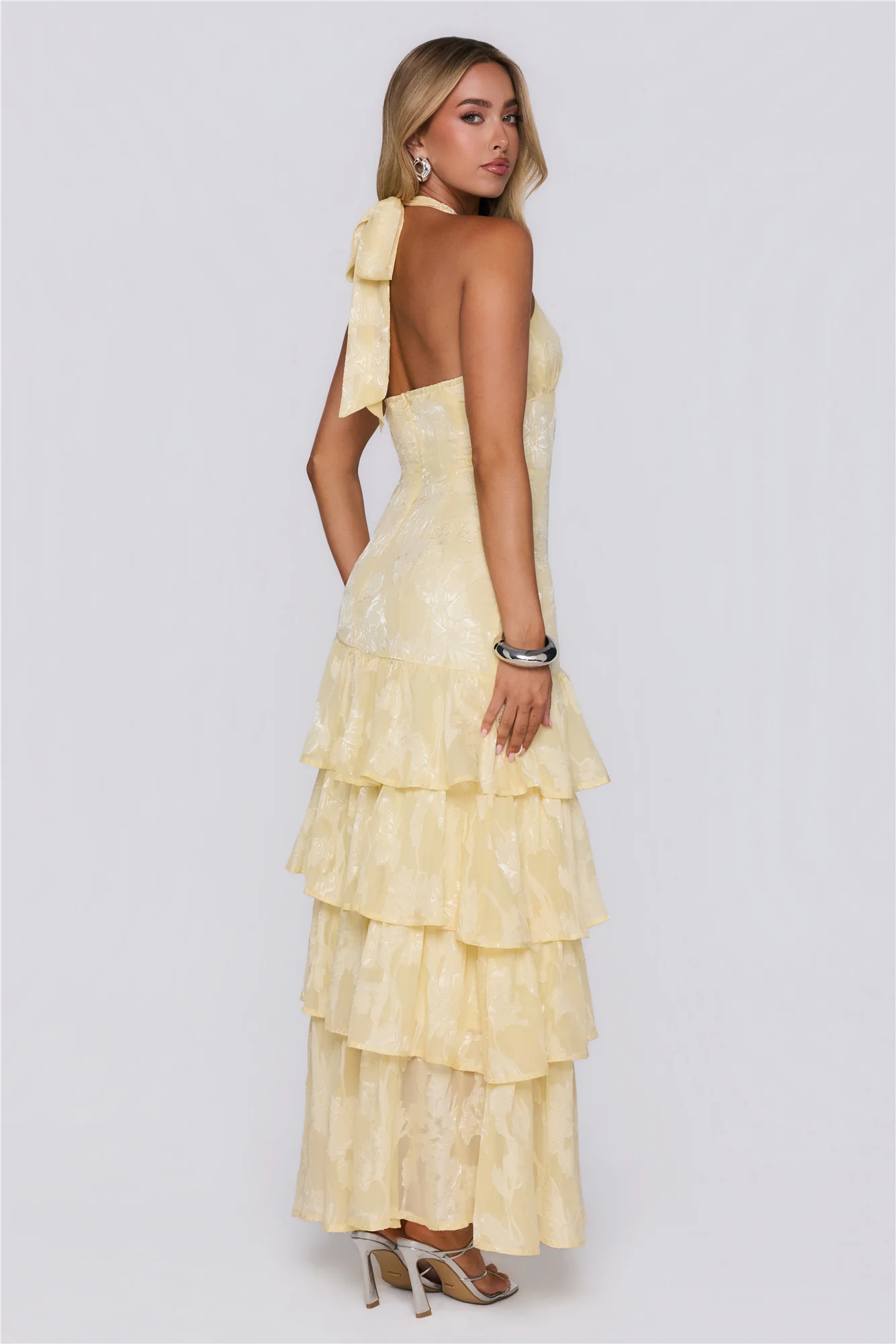 Mood Shift Halter Maxi Dress Yellow