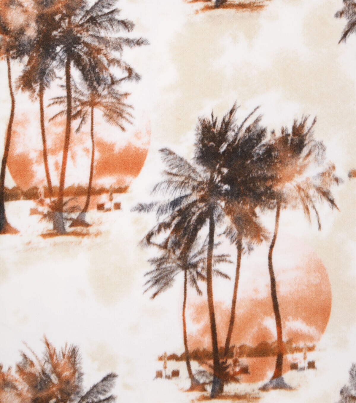 Tropical Trees Anti Pill Fleece Fabric