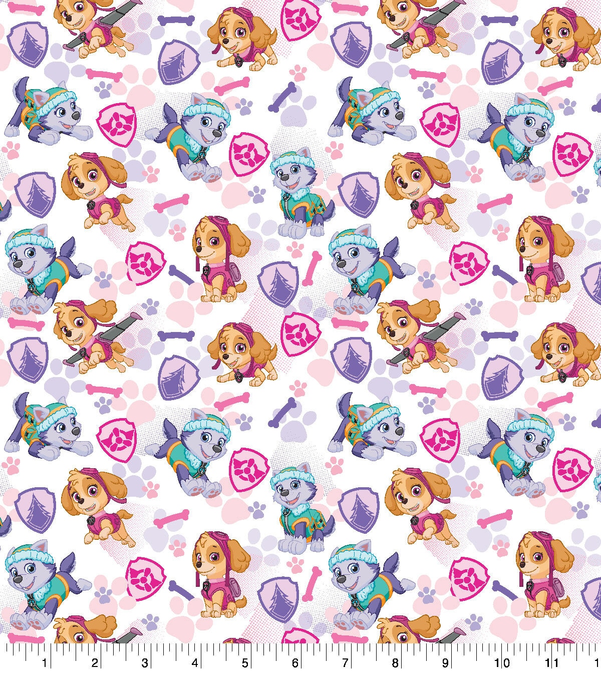 Paw Patrol Skye and Everest Cotton Fabric