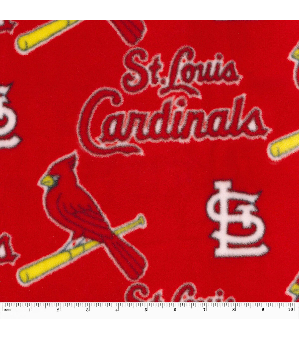 Fabric Traditions St. Louis Cardinals Fleece Fabric Red