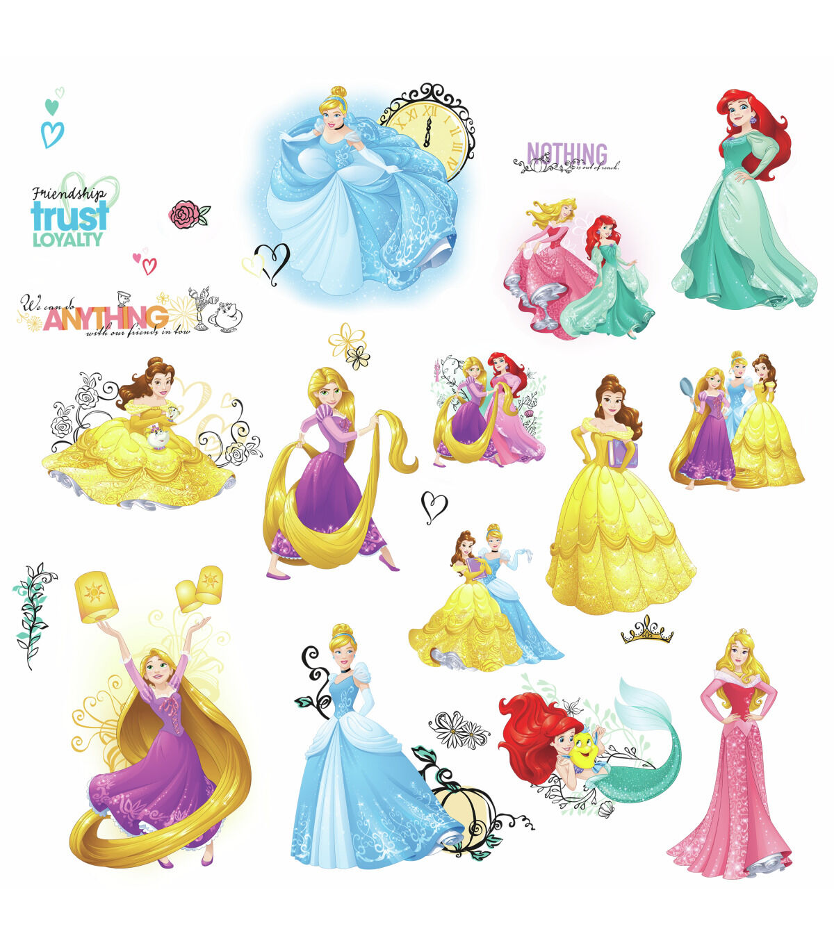 RoomMates Giant Graphic Disney Princess Friendship Adventures