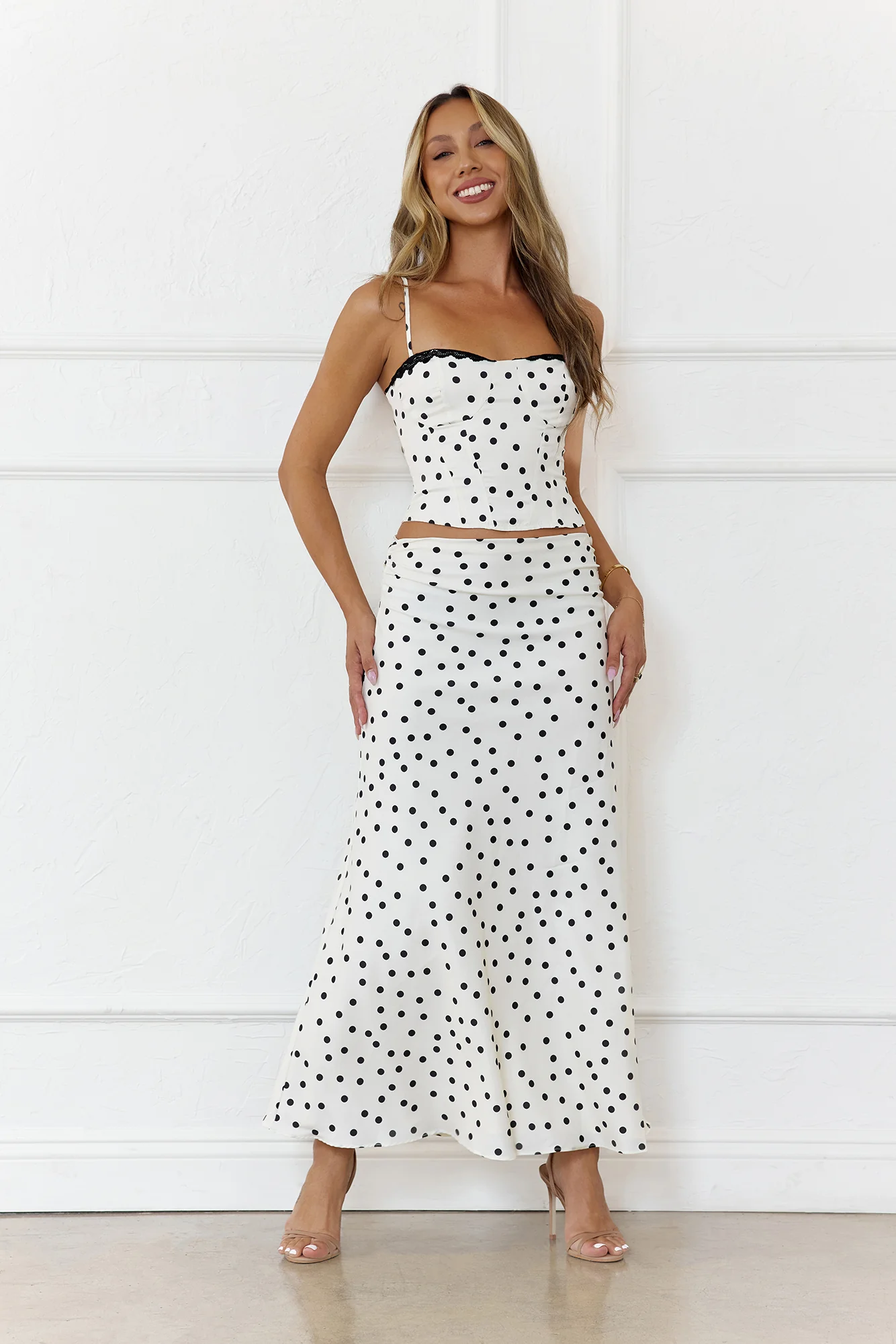 Summer Twilight Polka Dot Set Cream