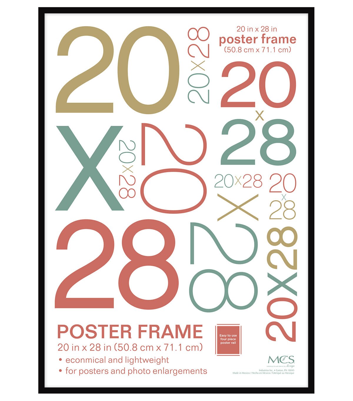 MCS 20 x 28 Black Poster Frame