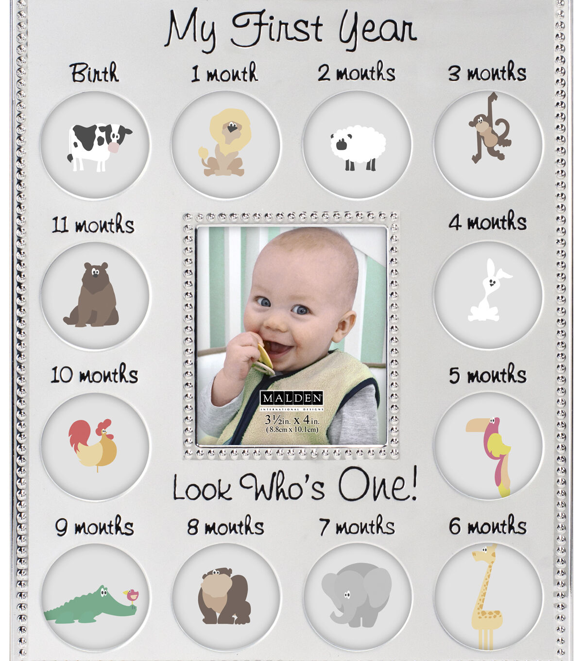 Malden 9 x 11 My First Year Metal 13 Picture Tabletop & Wall Frame