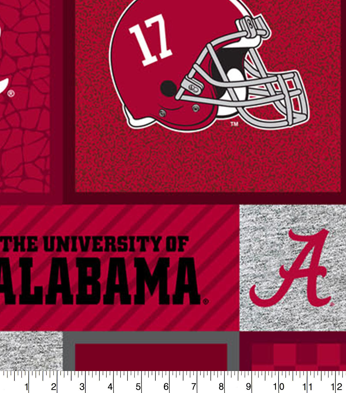 Alabama Crimson Tide Fleece Fabric College Patches
