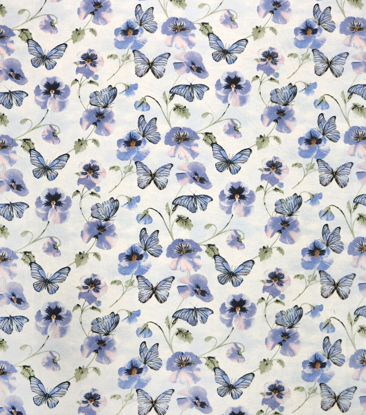 Butterfly & Floral Super Snuggle Flannel Fabric