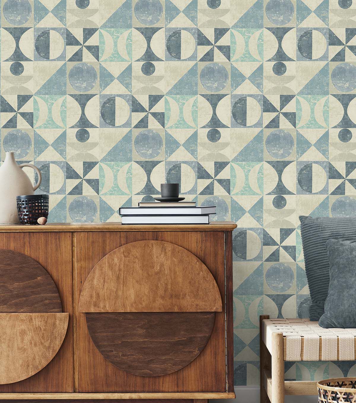 Surface Style 20.5' x 18' Chambray Take Form Peel & Stick Wallpaper