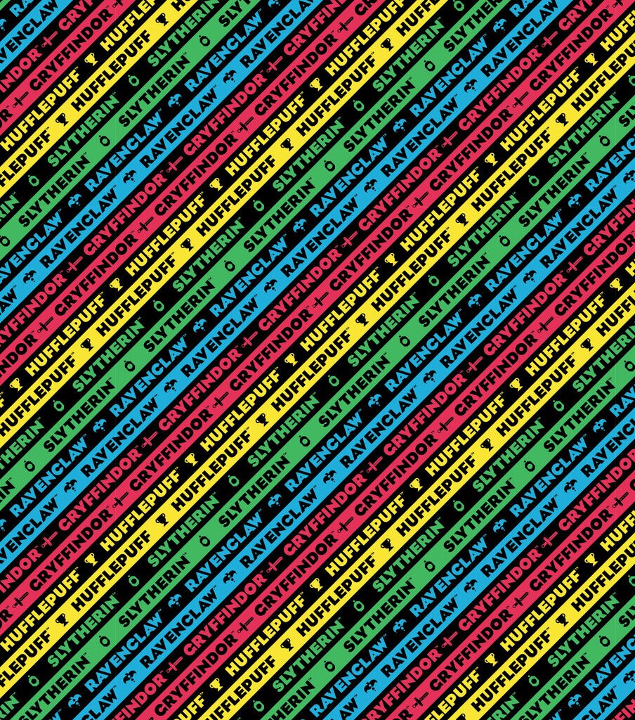 Harry Potter Cotton Fabric House Stripe
